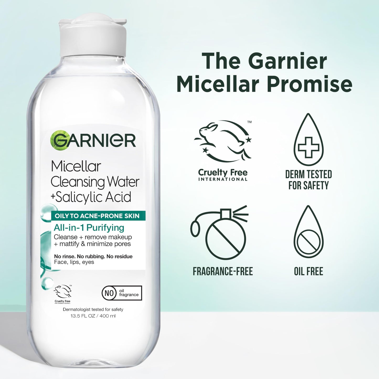 Garnier all in one cleansing water twin pack safe for face eyes and lips application representation