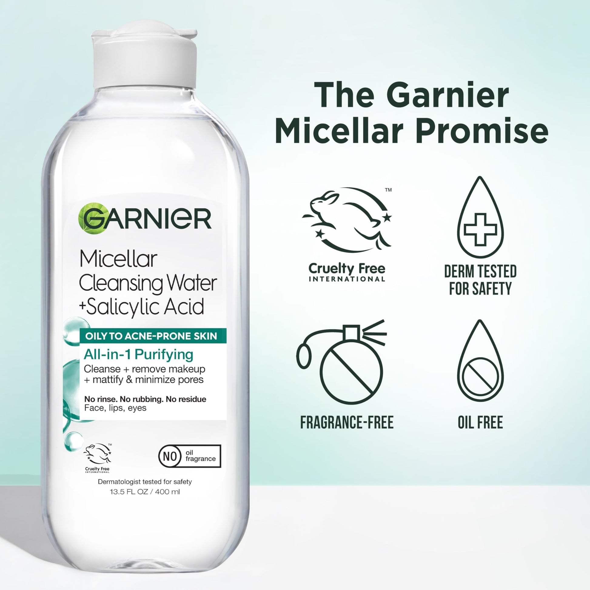 Garnier all in one cleansing water twin pack safe for face eyes and lips application representation