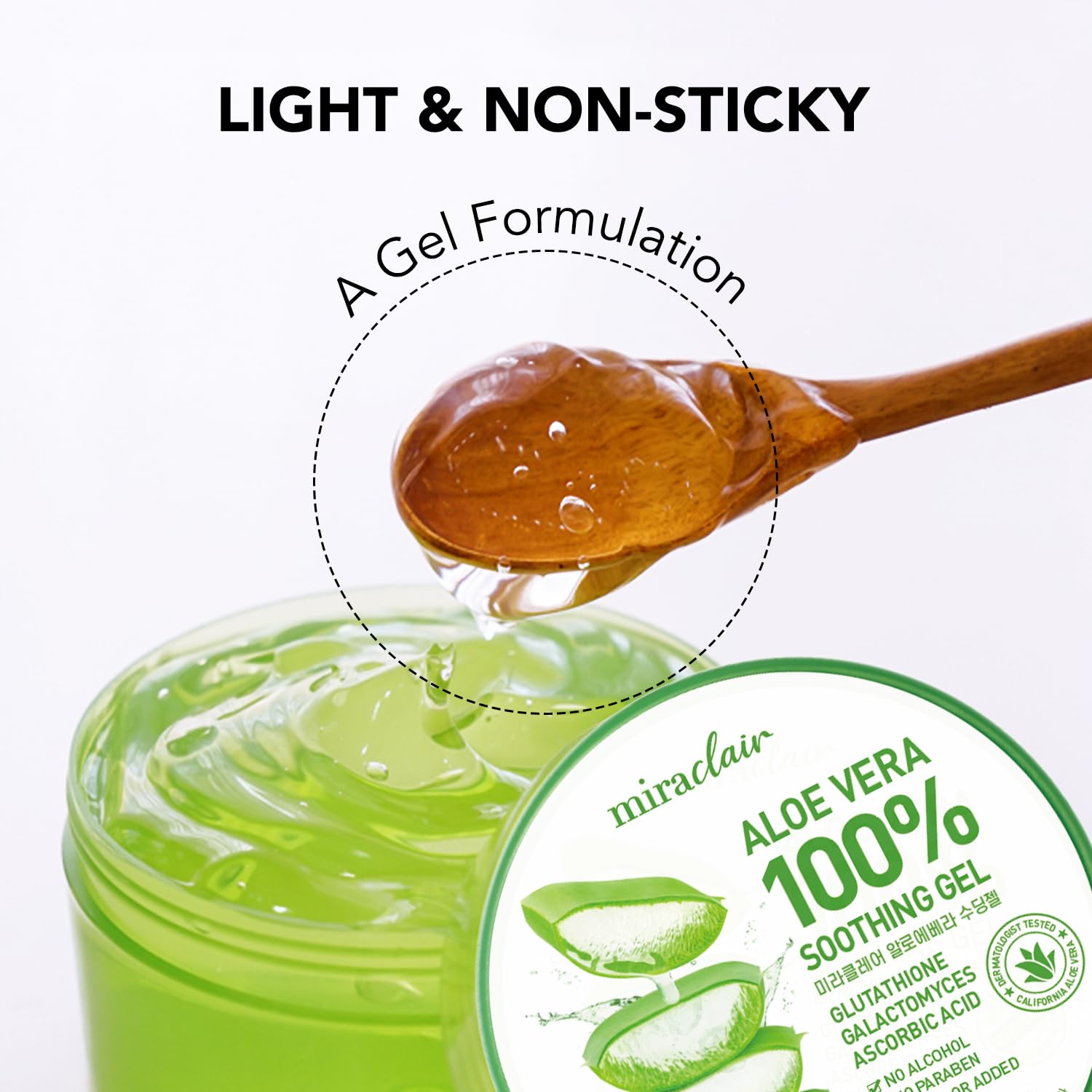 Korean skincare Miraclair Aloe Vera Gel lifestyle shot