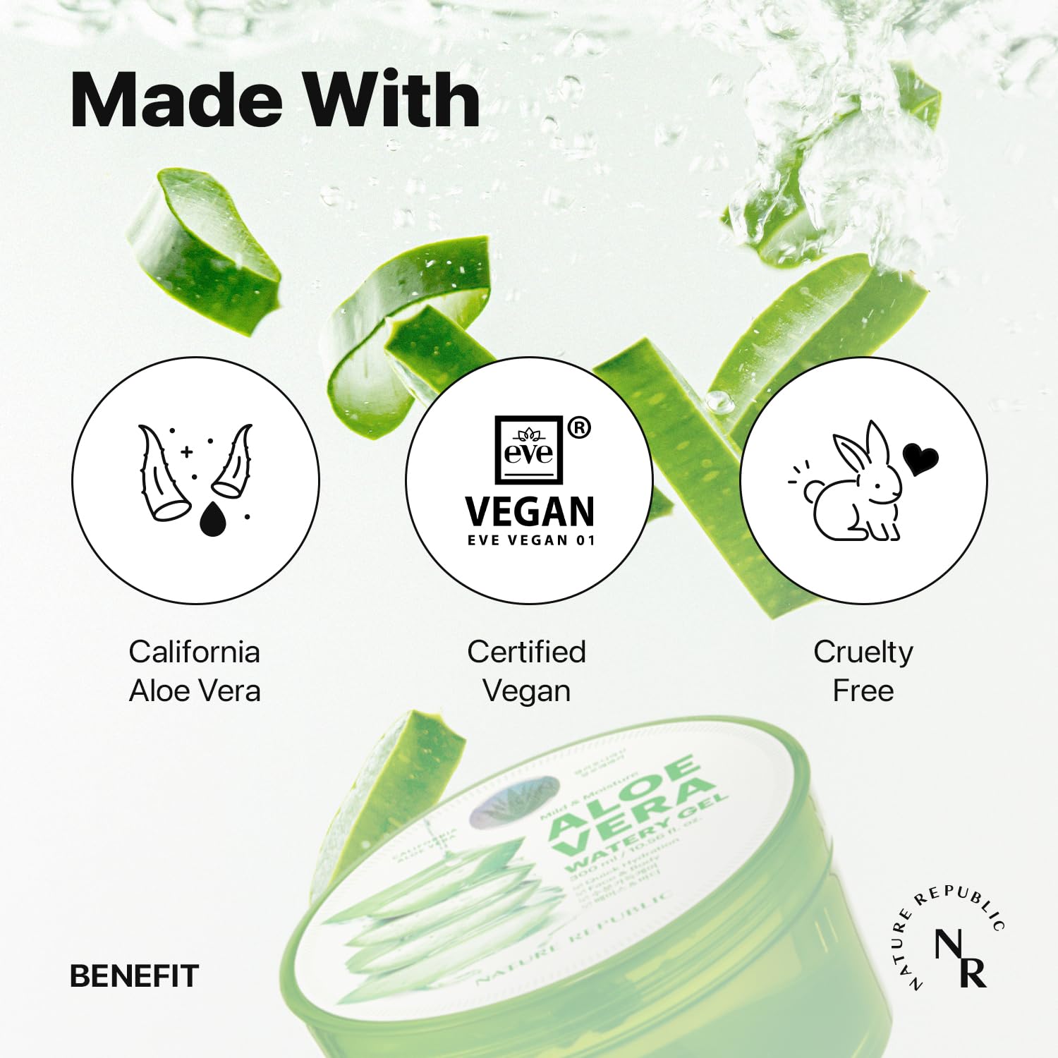 Texture shot of Nature Republic Mild And Moisture Aloe Vera Watery Gel