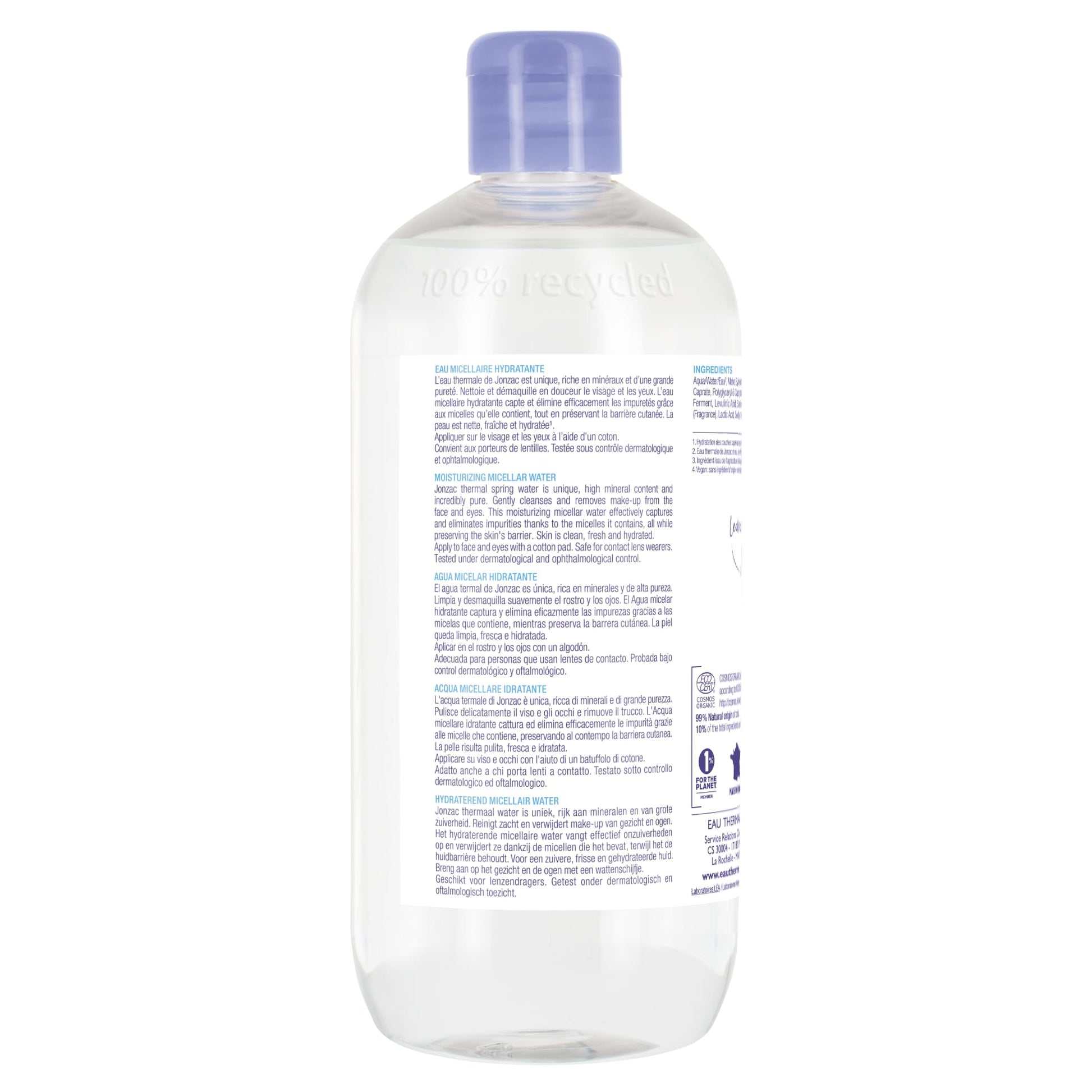 Eau Thermale Jonzac cleanser being applied to a clean cotton pad