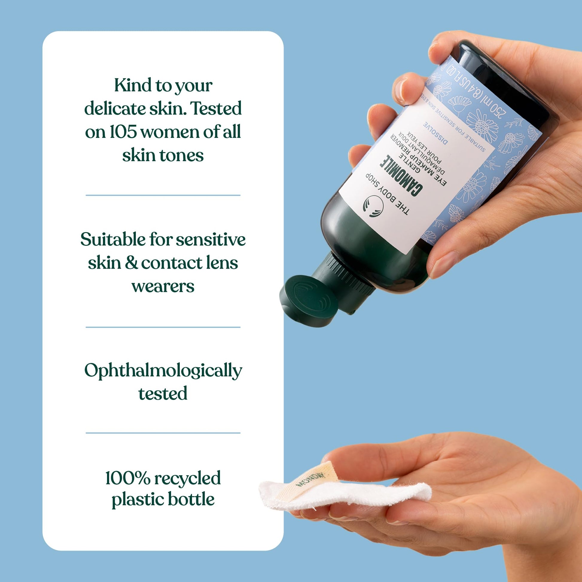 Authentic USA imported Camomile eye makeup cleanser for contact lens wearers
