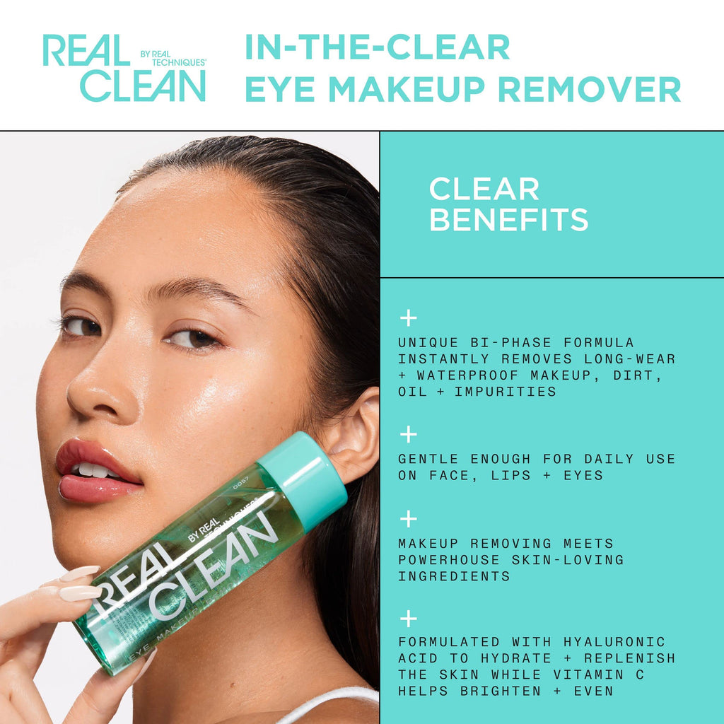 Real Techniques bi phase cleanser back label view