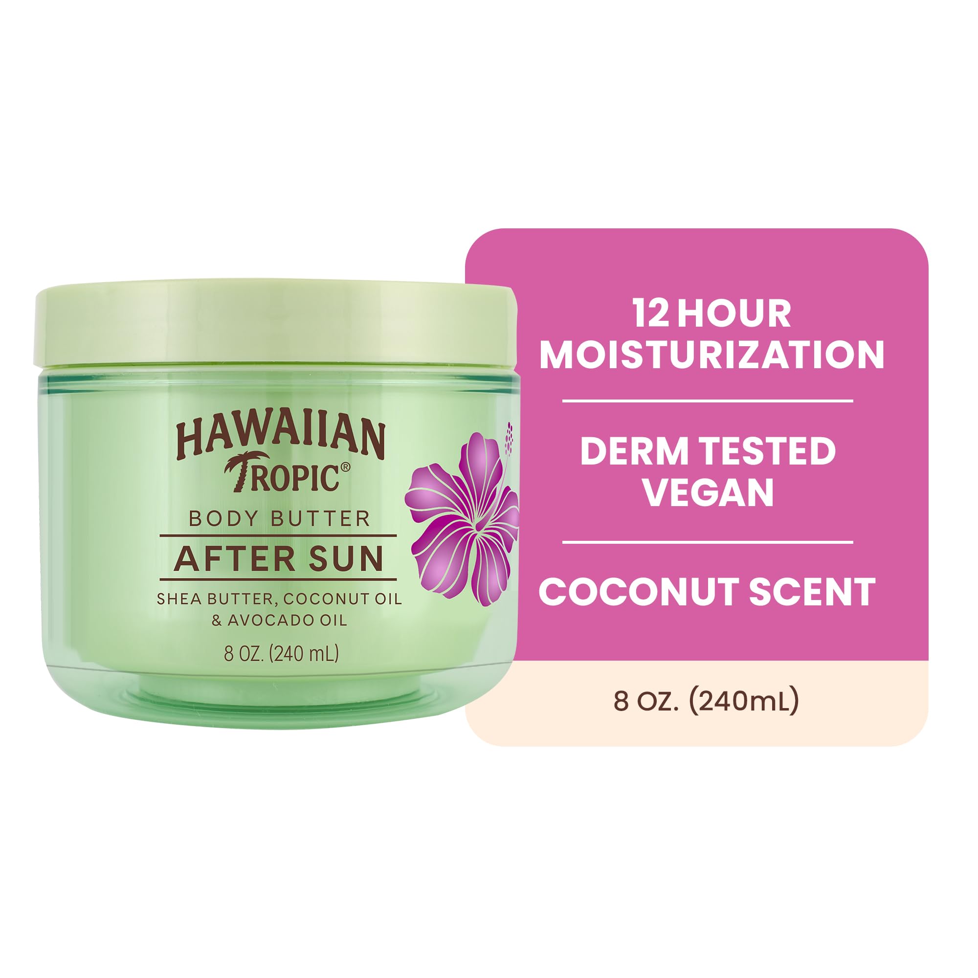 Hawaiian Tropic Exotic Coconut body butter tub packaging