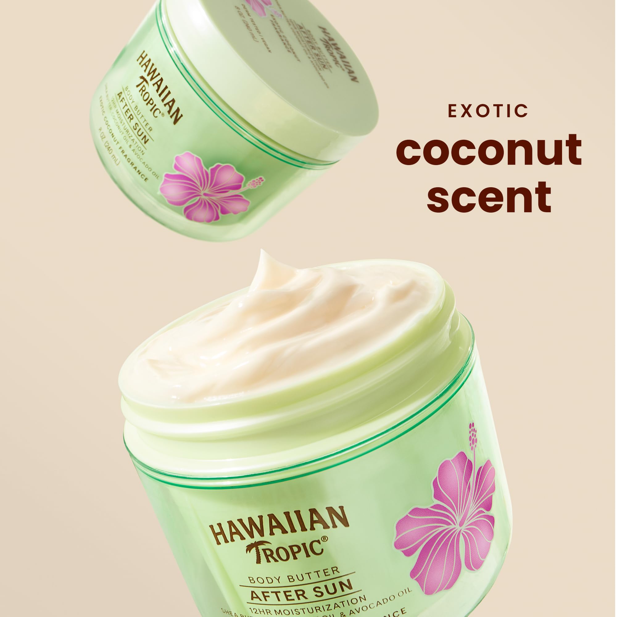 Hawaiian Tropic After Sun body butter with coconut oil texture