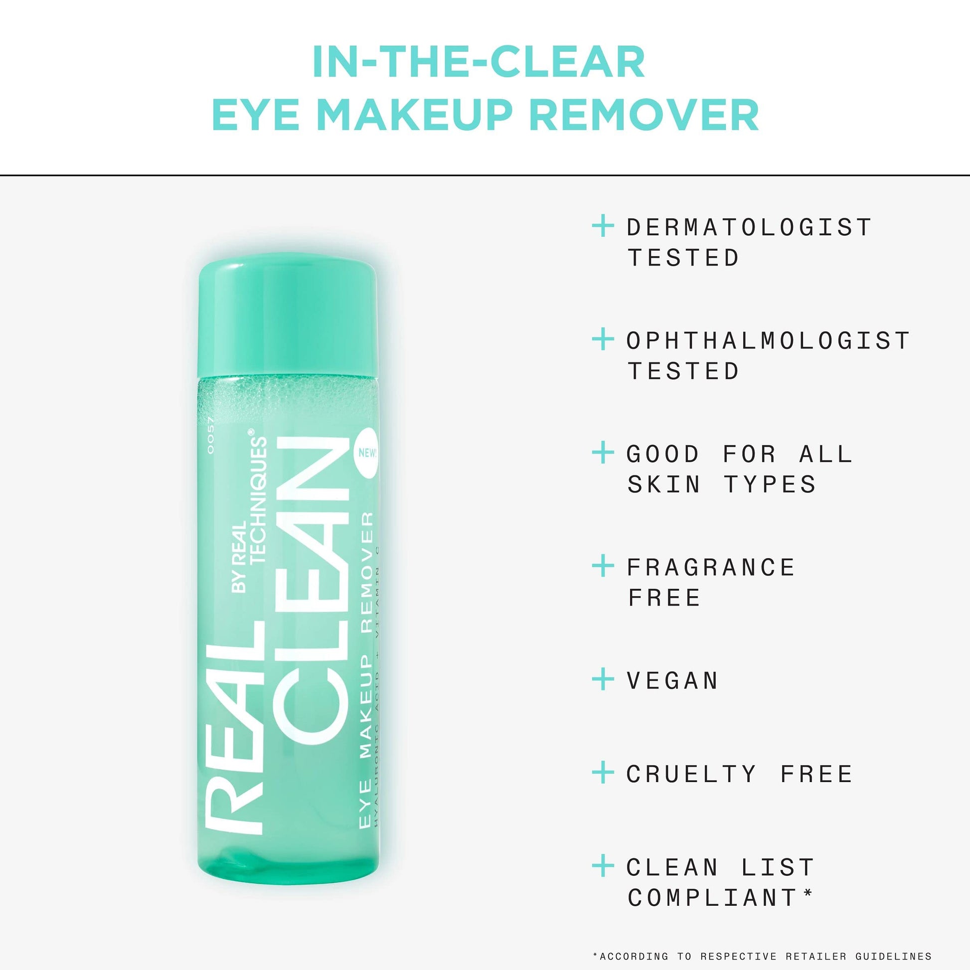 Real Techniques liquid cleanser highlighting skin repair and brightening benefits