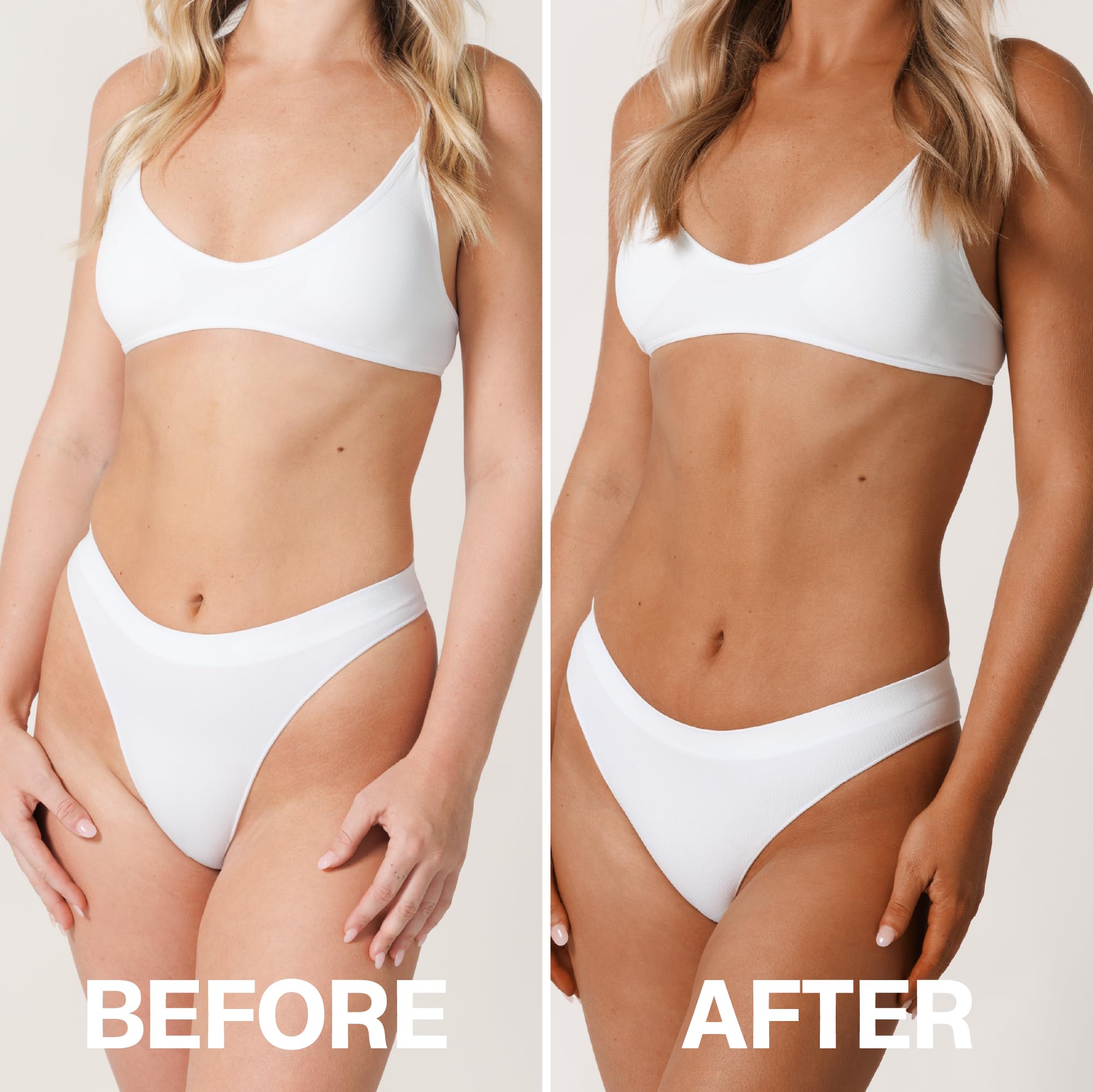 Weightless clear self tanning mousse for natural bronze