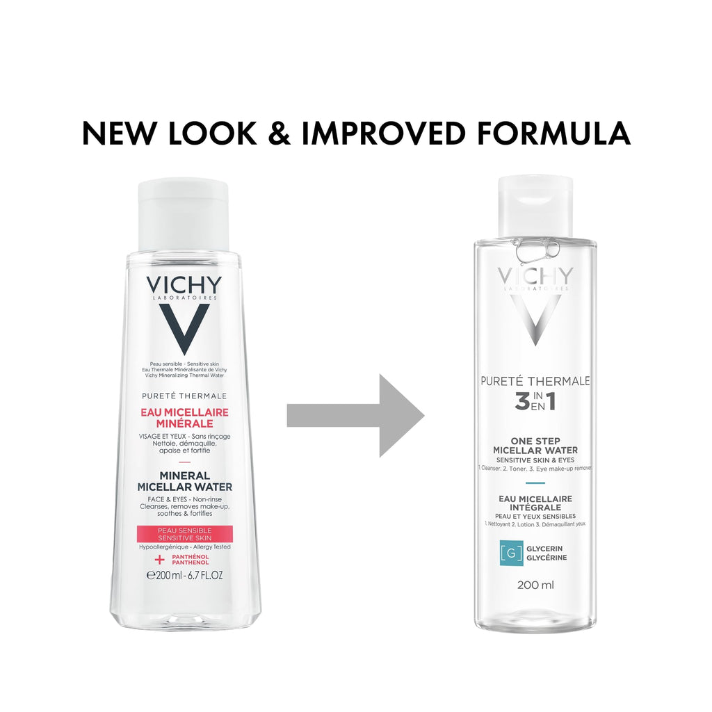 Vichy 3-in-1 facial cleanser texture and transparency preview
