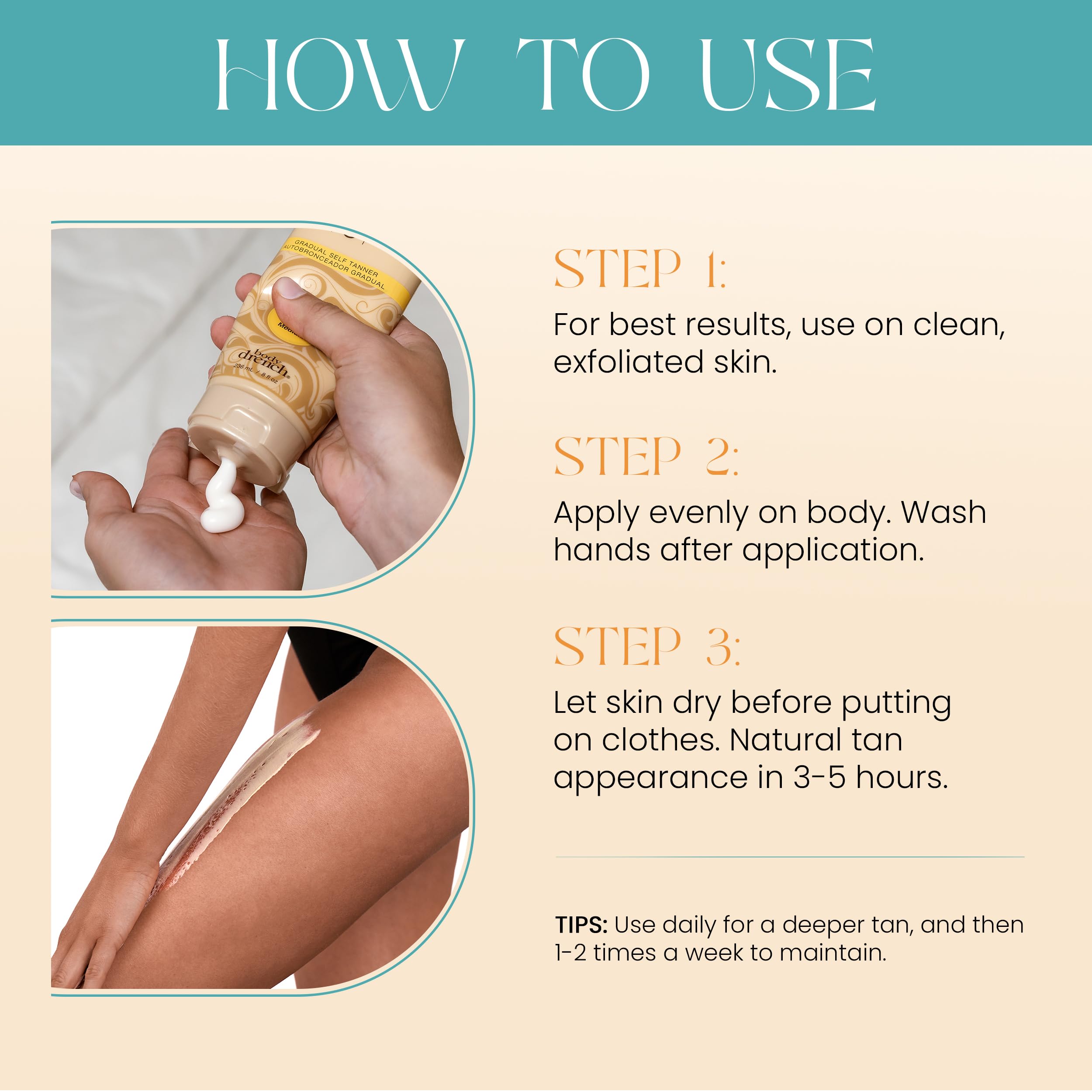 Body Drench Quick Tan lotion texture and consistency