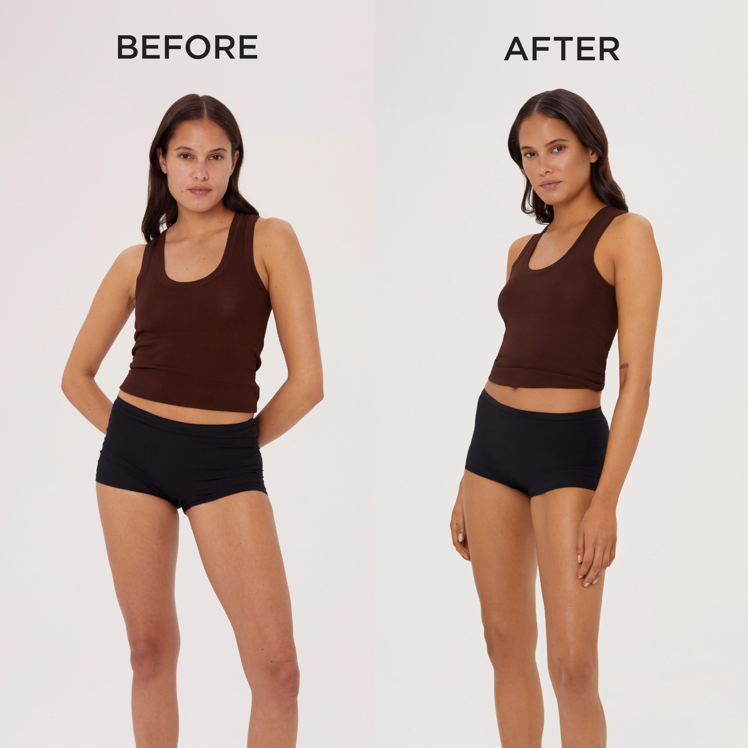 Tan-Luxe self-tanning water mist application on arm