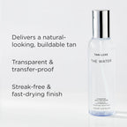 TAN-LUXE self tan water mist applied on skin texture