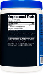Nutricost Creapure premium unflavored pre workout powder clear product layout