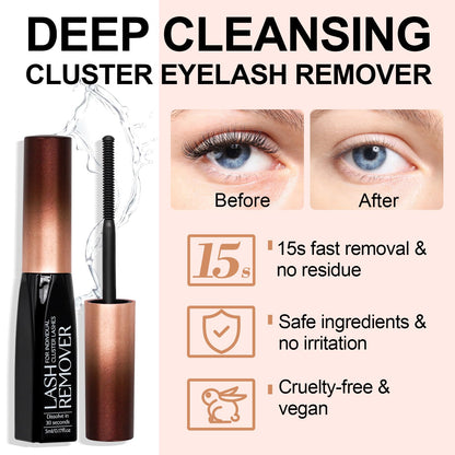Before and after demonstration of cluster lash removal process safely
