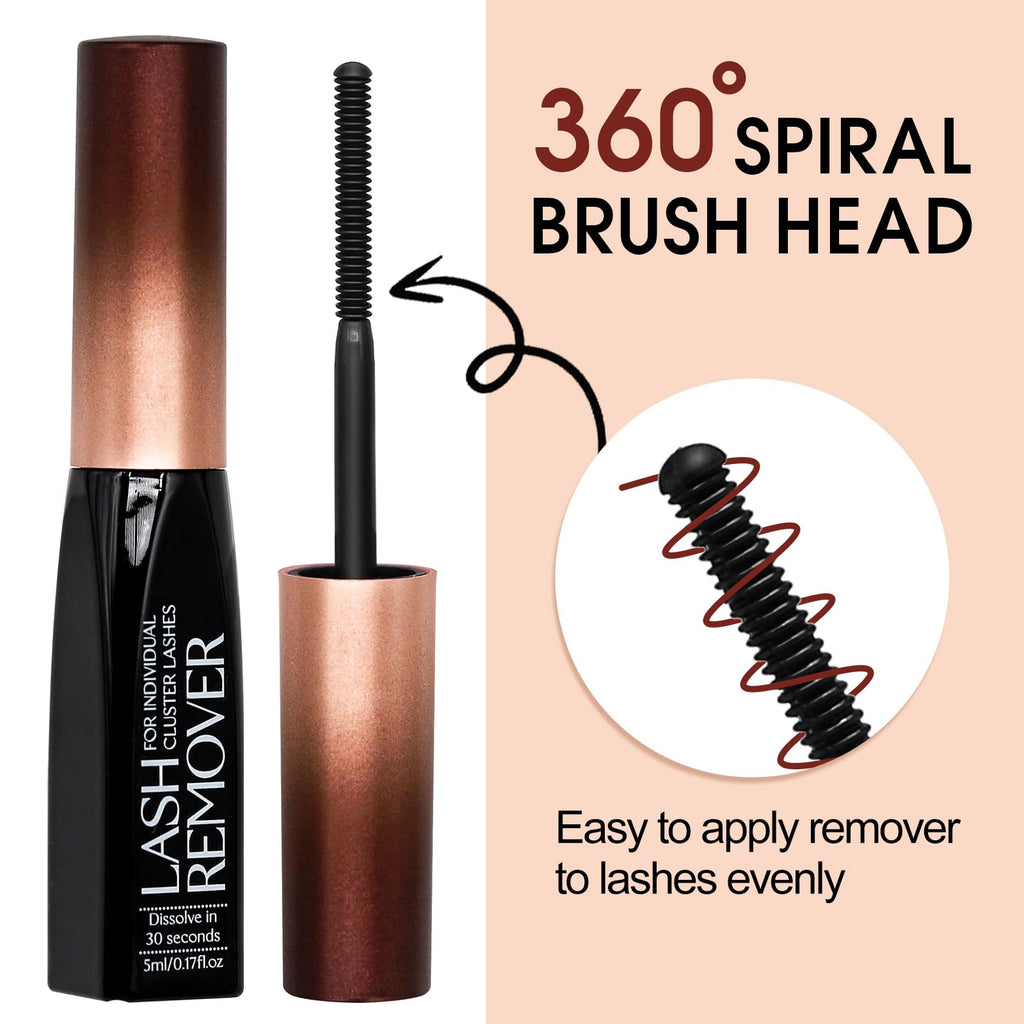 Miuffue fast acting lash remover container with label details