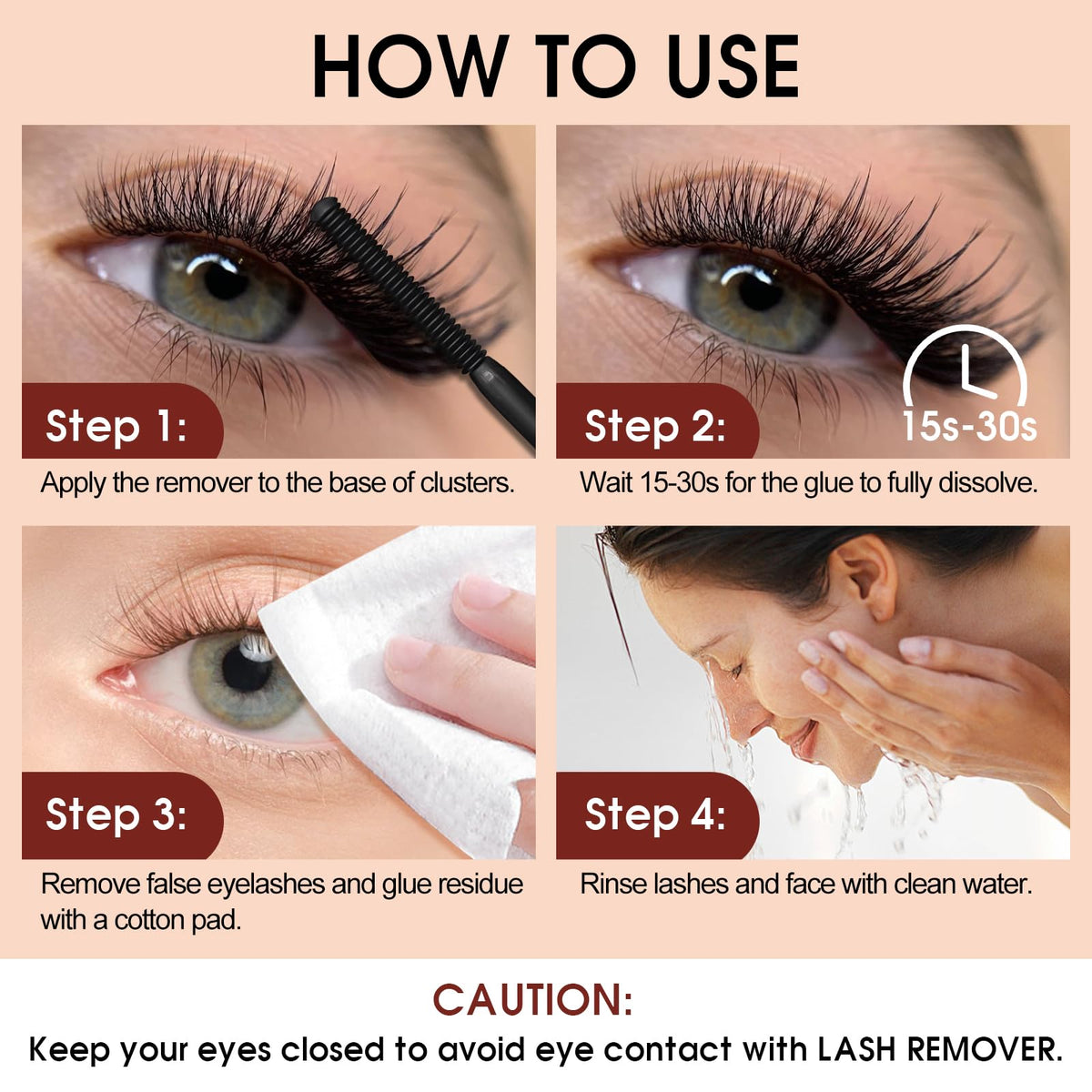 Miuffue vegan cluster lash remover lifestyle application display