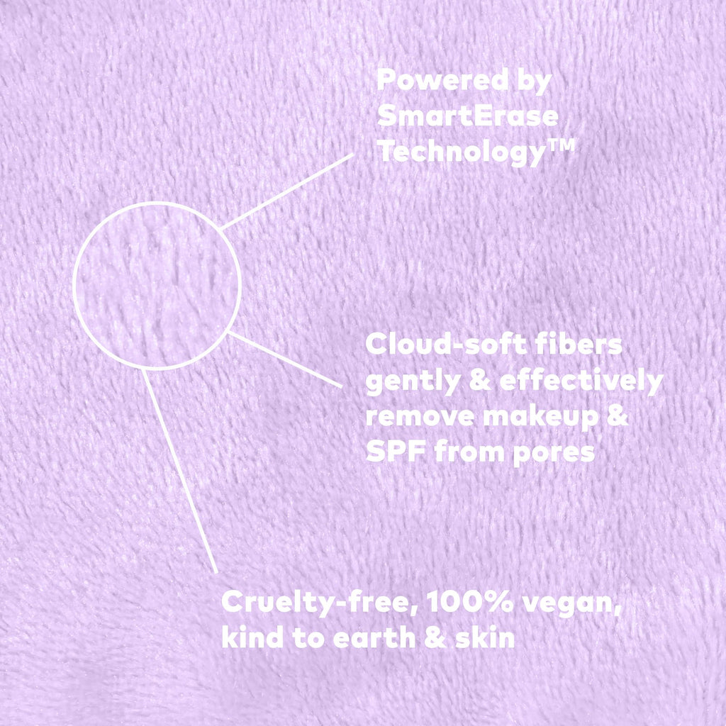 Demonstration of dual-sided texture on makeup remover cloth