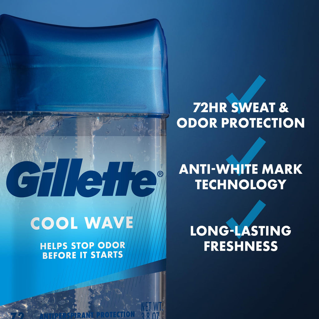 Gillette 72hr sweat and odor protection men deodorant multipack