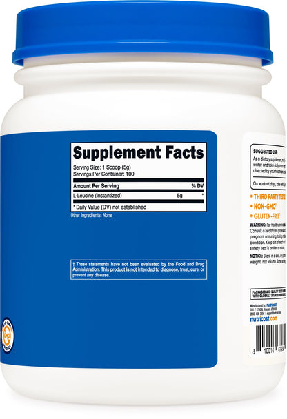 GMP compliant and non-GMO L-Leucine powder for professional athletes