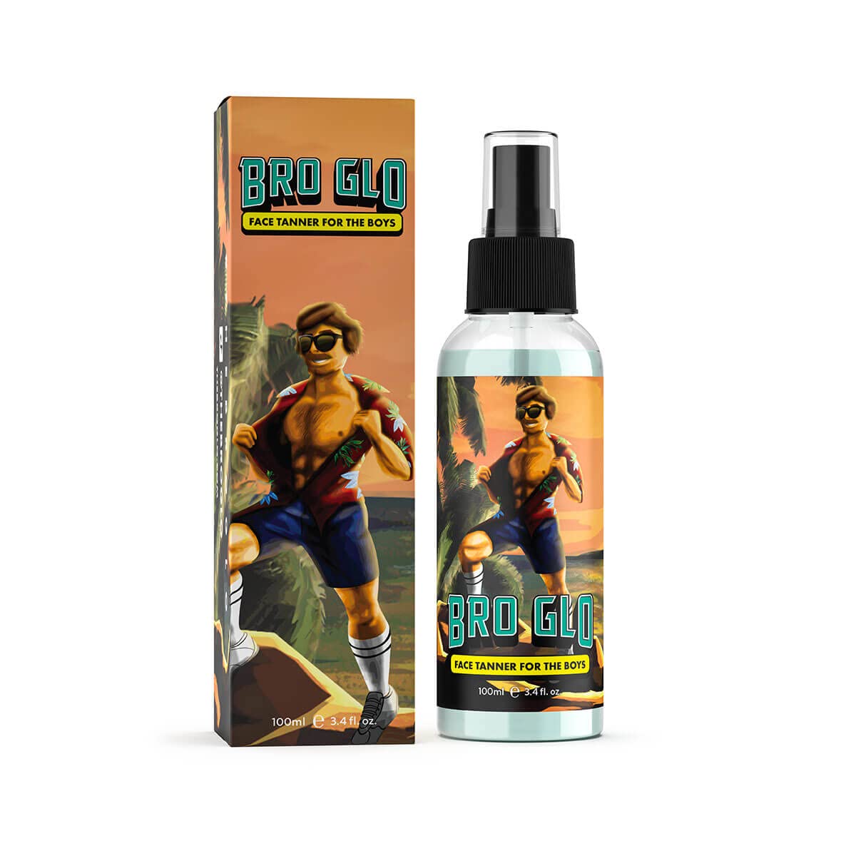 Bro Glo self tanner kit for men packaging details
