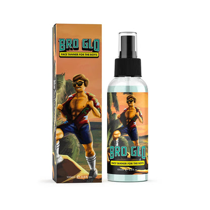 Bro Glo self tanner kit for men packaging details