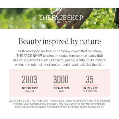 The Face Shop natural rice water lipstick and eyeliner remover on white background