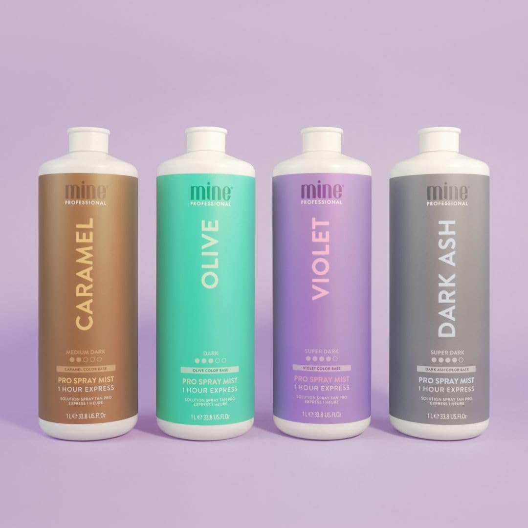 Professional salon spray tanning liquid bottle