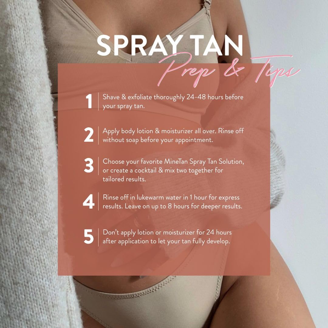 One hour express tanning mist bottle for spray systems
