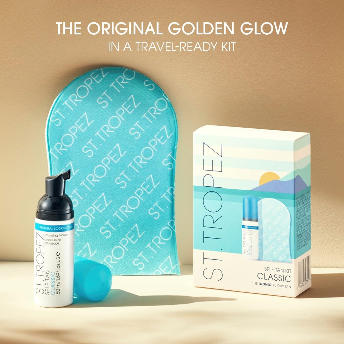 Velvet applicator mitt included in the St. Tropez self-tan kit.