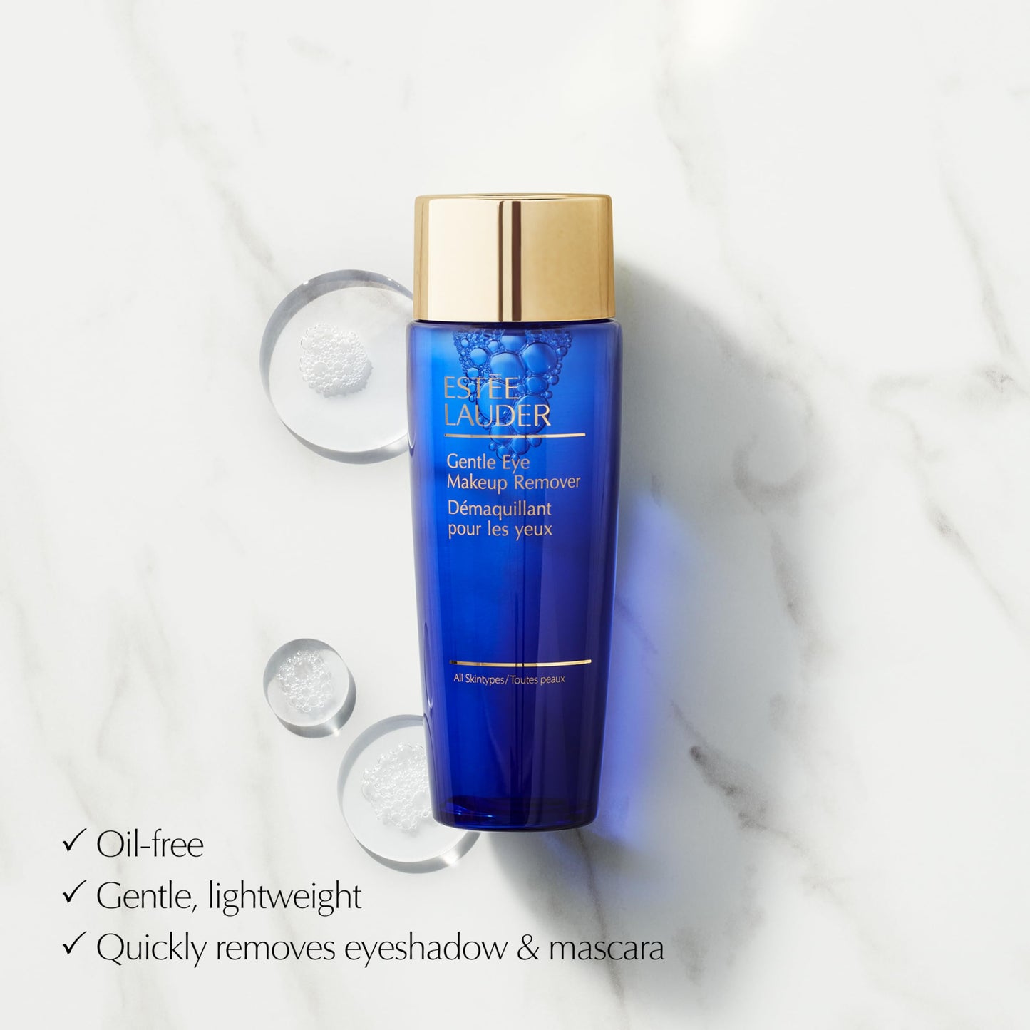Estee Lauder 3.4 fluid ounce gentle eye cleanser back packaging