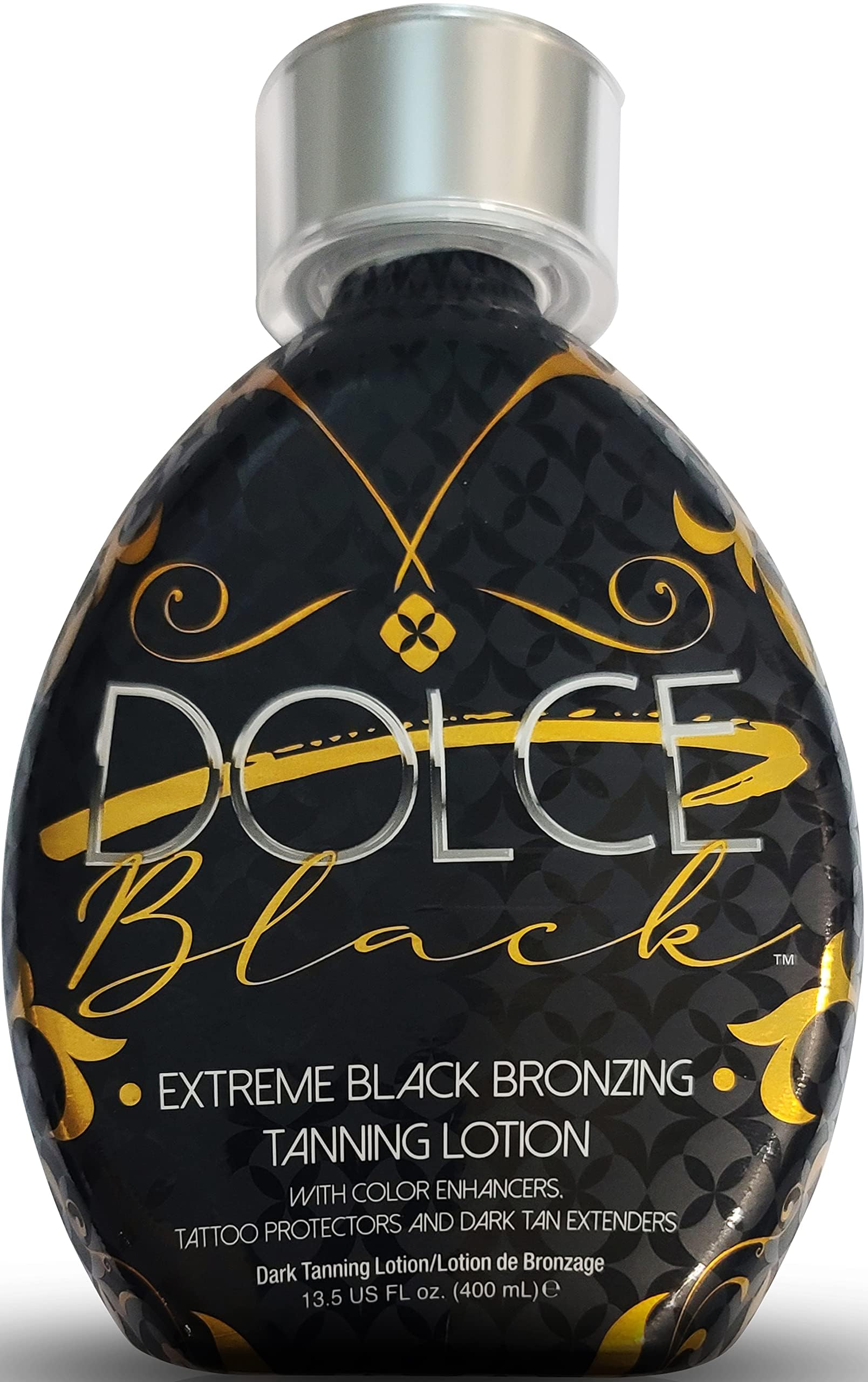 Dolce Black bronzer being applied to show streak-free consistency