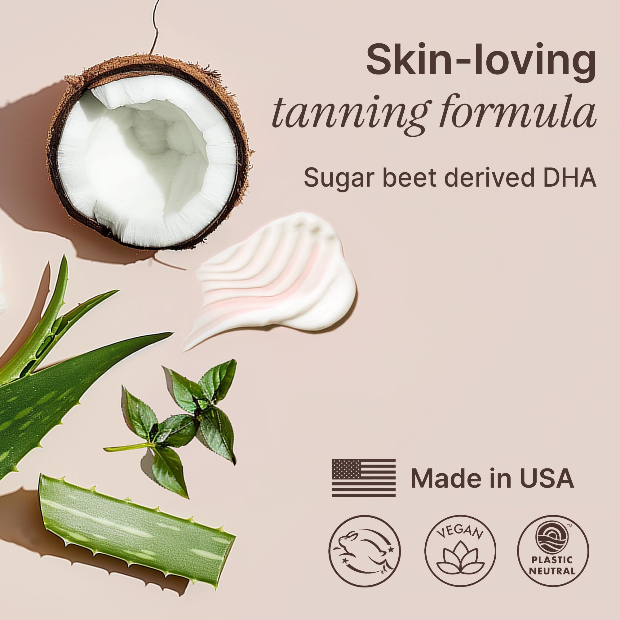 Beauty By Earth self tanner bottle back label details
