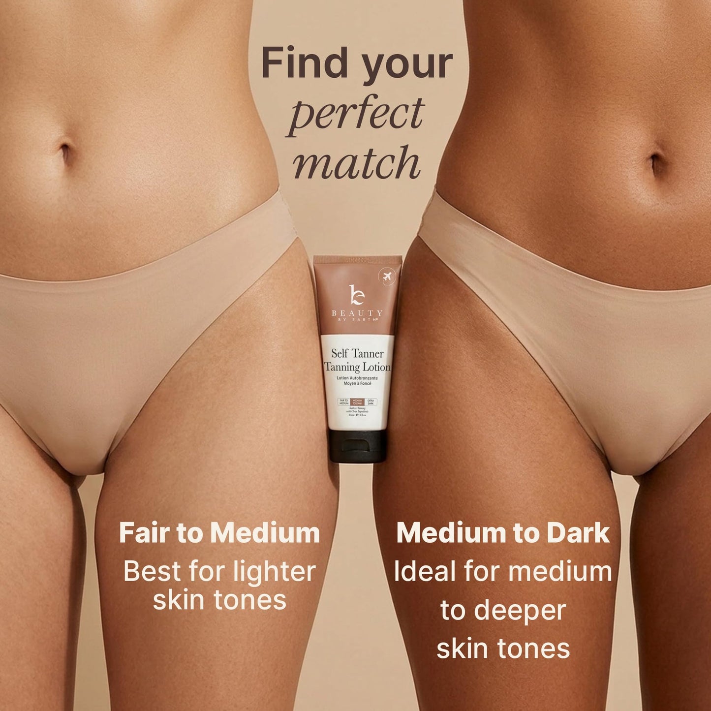 Travel friendly 3 fluid ounce self tanner bottle