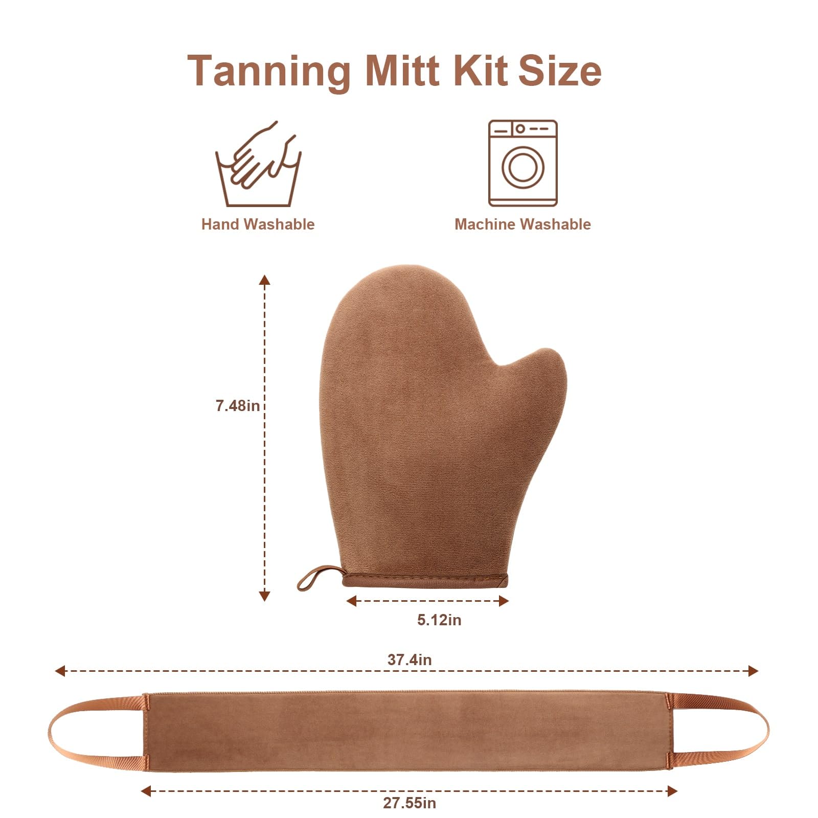 Detailed view of soft velvet tanning glove material
