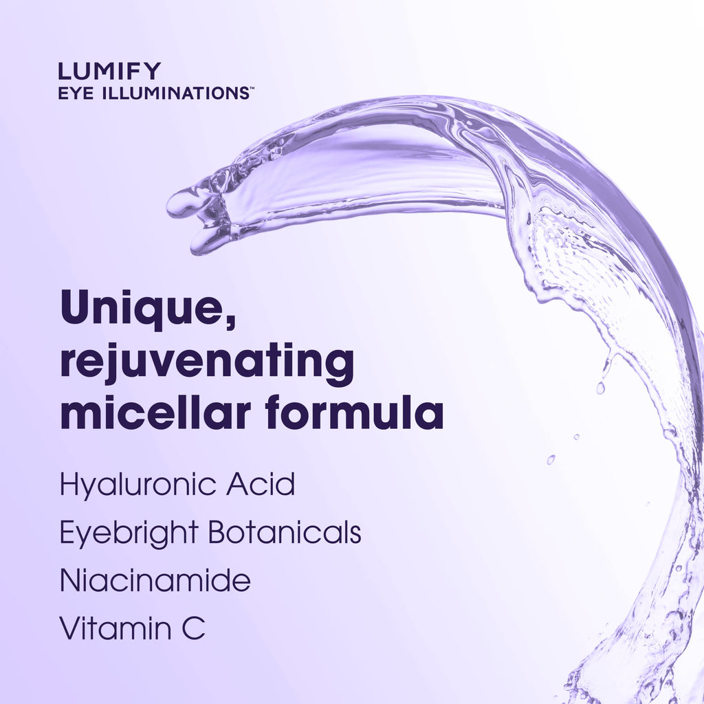 Lumify 3-in-1 micellar water back label ingredients