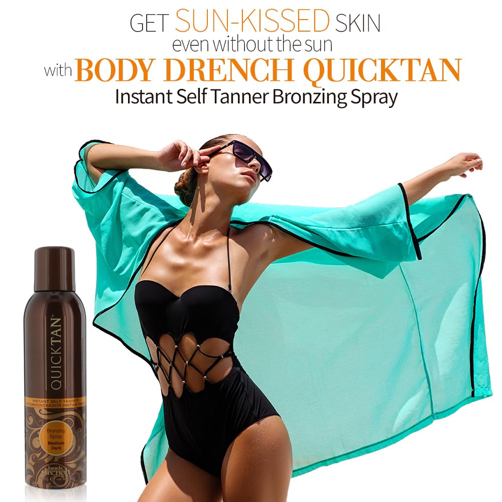 Authentic USA imported Body Drench Quick Tan packaging
