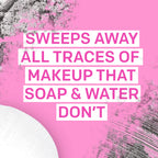Almay oil free makeup remover liquid poured on cotton pad