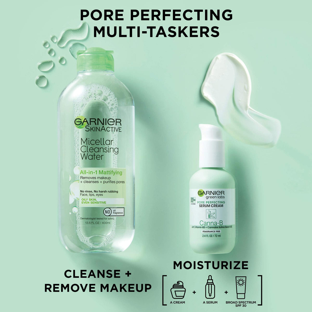 Garnier pore purifying micellar water ingredient highlight view