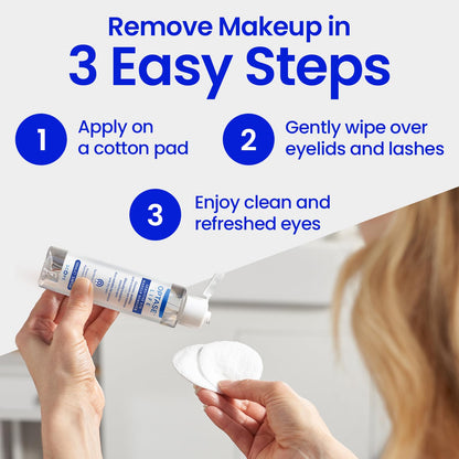 Optase Life patented ionized water eye cleanser showing the non greasy back label instructions
