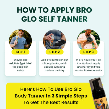 Bro Glo face and body self tanner foam