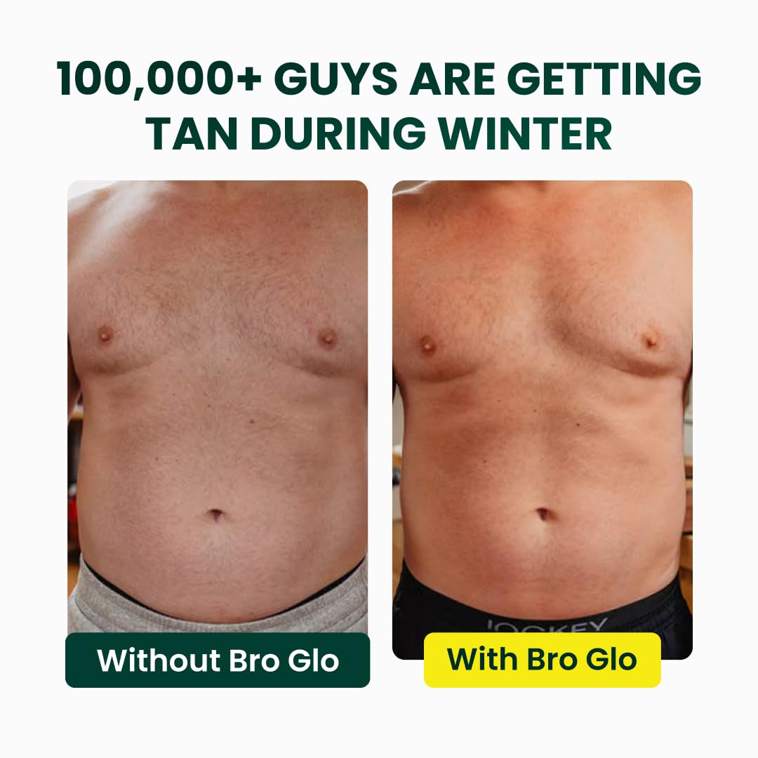 Natural bronze result with Bro Glo tanning mousse