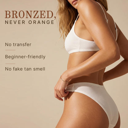 Back of Beauty By Earth self tanner packaging showing ingredients