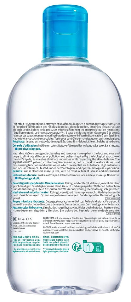 Bioderma Hydrabio moisturizing micellar water for dehydrated sensitive skin