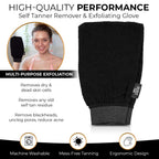 Existing Beauty tan removing glove textured fabric close up