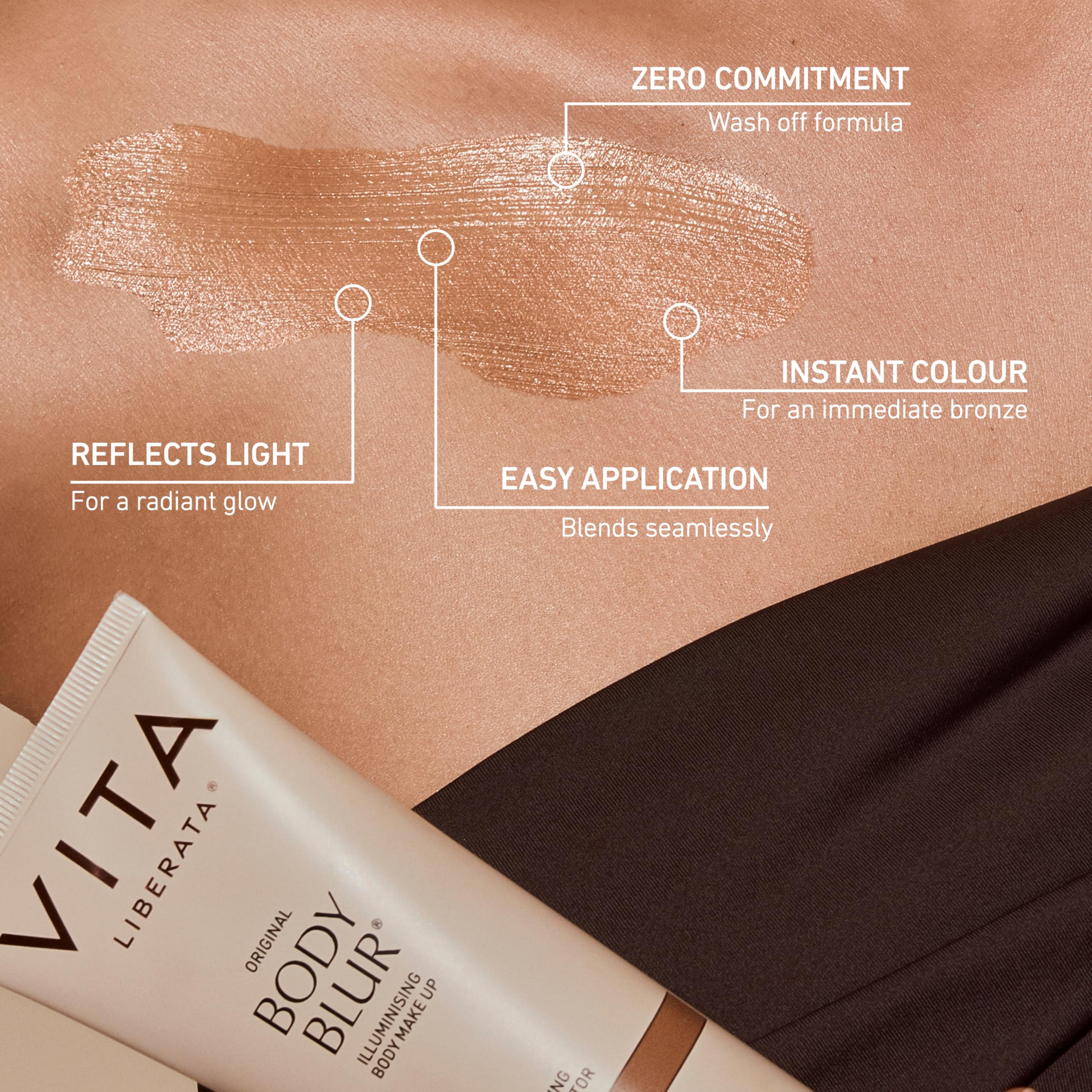 Vita Liberata illuminating body makeup tube standing upright