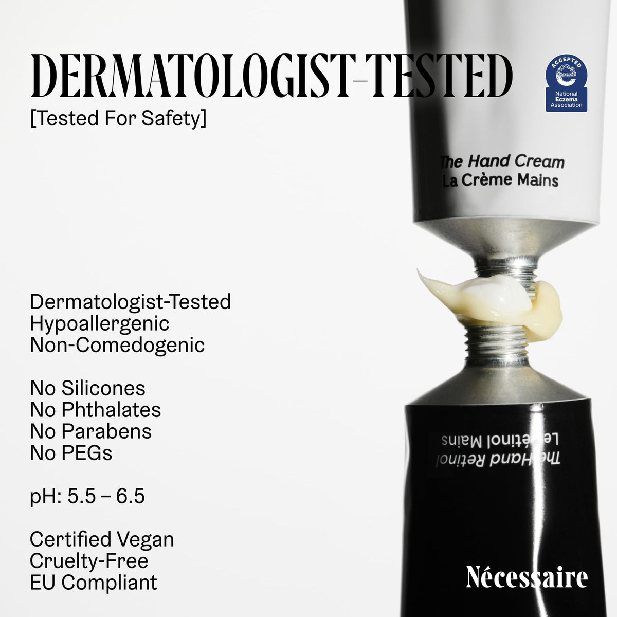 Nécessaire The Hand Cream back label ingredient details