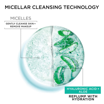 Garnier 400ml micellar water bottle showing vegan and cruelty free logos