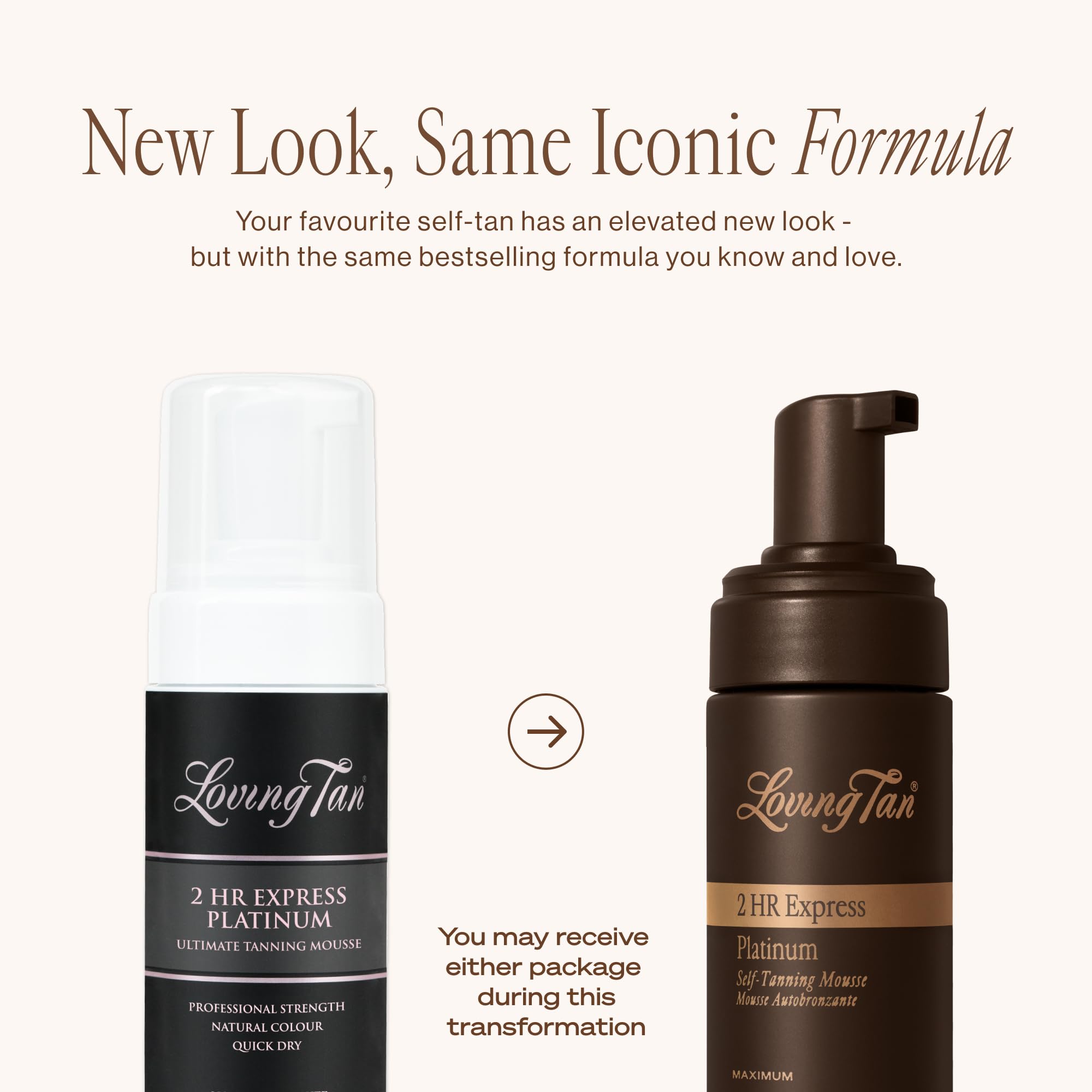 Loving Tan Platinum tanning mousse bottle and packaging
