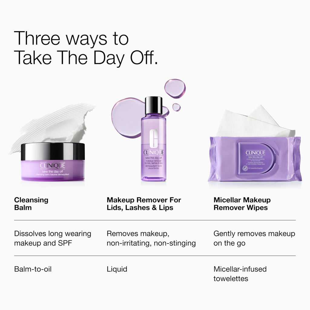 Clinique oil free makeup remover close up of branding