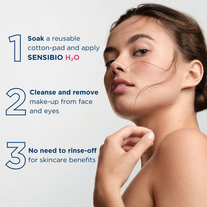 Soothing cucumber extract infused cosmetic cleanser pouring onto a cotton pad