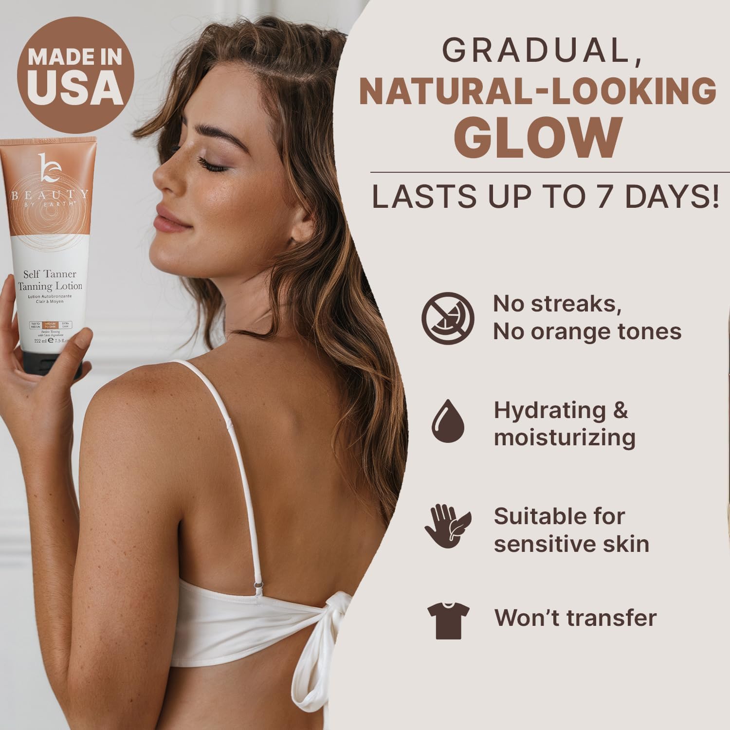 Exfoliating mitt included in the tanning application kit